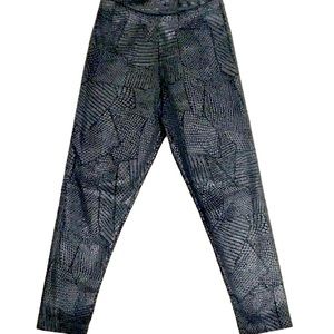 Flowers By Zoe Girl's Black Reptile Print Textured Leggings - 6X